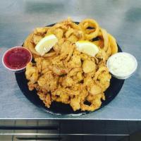 Fried Clams Basket · Served with choice of thin fries or onion rings.