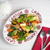 Mixed Vegetables · Sauteed broccoli, snow peas, water chestnuts, mushrooms, baby corn, carrots, zucchini, bok c...