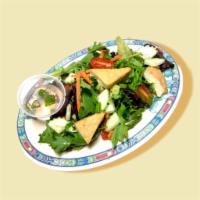 AMC House Salad · mixed greens, carrot, cucumber, with sweet vinaigrette dressing