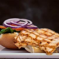 Grilled Chicken · Marinated char-grilled chicken breast with lettuce, tomato, and mayo.