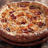 Buffalo Chicken Pizza · Mozzarella, all-natural buffalo chicken, caramelized onions, applewood smoked bacon with a s...