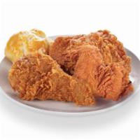 3 Piece Chicken Meal Deal · Includes 1 biscuit.
Dark chicken