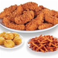 Tenders Family Meal · 12 pieces Cajun tenders, 6 biscuits, and family fries.