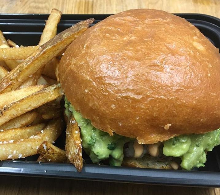 El Chupacabra Burger · Avocado, cheddar, red onion, jalapeno and spicy mayo. Served with fries or salad.