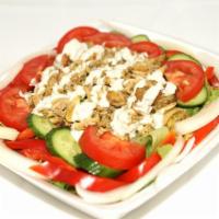 Chicken Shawarma Salad · Flame-broiled chicken and with your choice of salad.