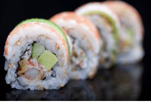 Shrimp Lover's Roll · Krab, avocado, shrimp tempura, shrimp, cucumber.