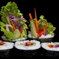 Vegetable Roll · Green leaf, avocado, cucumber, tomato, red cabbage, yamagobo.