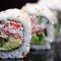 California Roll · Krab†, cucumber and avocado rolled in seaweed and rice
