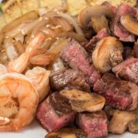 Hibachi Chateaubriand · 8.5 ounces of center cut tenderloin and mushrooms lightly seasoned and grilled with a hint o...