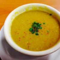 Red Lentil Soup · Hearty lentil soup using market fresh lentils. 