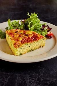 Garden Pea & Cheddar Frittata · Oven baked omelette, made with gluten free ingredients