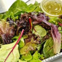 Mixed Greens Salad · Comes with lemon vinaigrette. Gluten free and vegetarian.