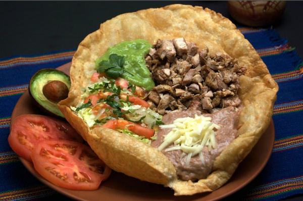 10. Tostada with Meat · 