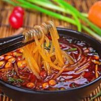 Hot and Sour Rice Noodle 酸辣粉 · Hot and spicy.
