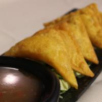 A3. Five Crab Rangoon · Crabmeat with cream cheese, celery, onion, carrot and sweet chili sauce.