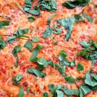 Mozzarella, Fontina and Basil Pizza · 