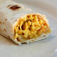 Bandito Burrito · Egg, potato, cheese, choice of chile. 470 calories.