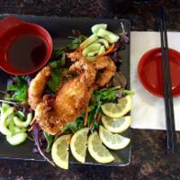 Soft Shell Crab · Deep Fried Soft Shell Crab over lettuce with Ponzu Sauce.
Served with small portion of Omak...