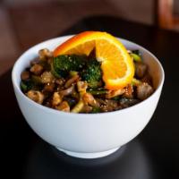 Chicken Teriyaki Bowl · Chicken Teriyaki with Caramelized Onion & Vegetable Medley (Broccoli & Zucchini), Sesame See...