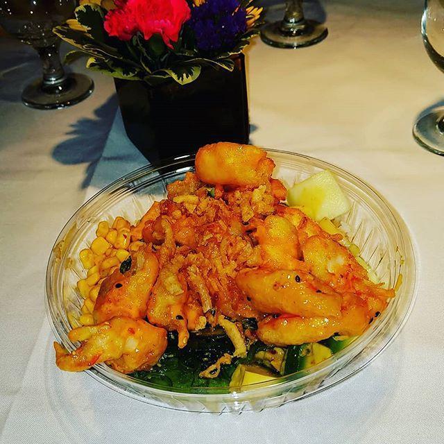 Rock Shrimp Poke Bowl · shrimp tempura coated with spicy mayo sauce