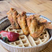 3 Piece Chicken Wings and Waffle · 