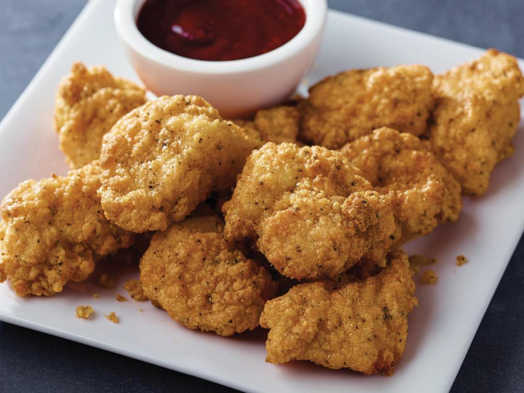 Plain Chicken Dippers (10) · 10 tenders. Boneless chicken with your choice of dipping sauce.