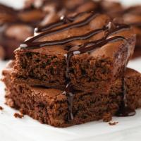 Double Chocolate Brownie · 4 servings. Made with Ghirardelli chocolate and topped with a drizzle of Ghirardelli chocola...
