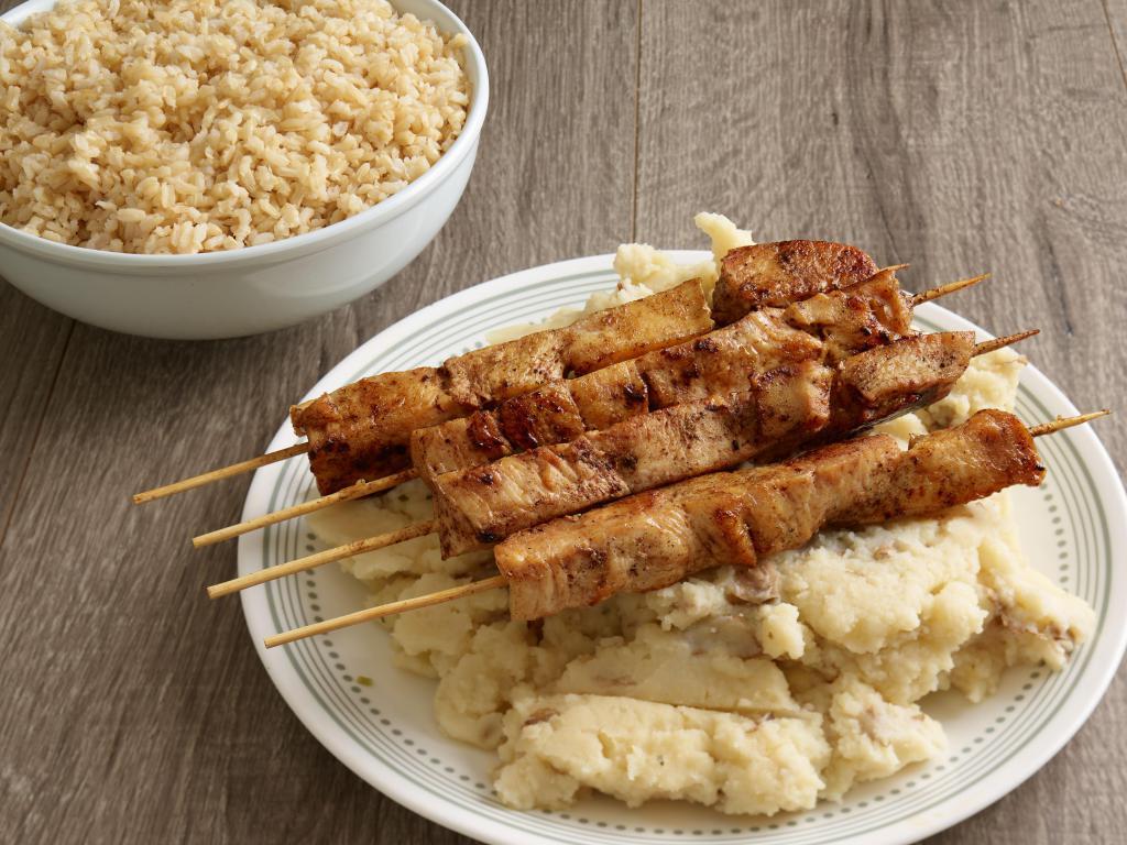 Family Meal promo 20%off · Includes 3 large sides and 4 skewers (diner can combine different meats for the skewers)