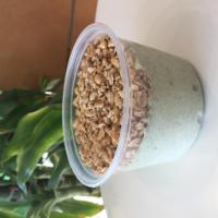Vegan Bowl · Avocado blended with Almonds, Almond Milk, Chia Seeds, Organic Agave/Honey, and topped with ...