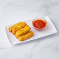 Mozzarella Sticks · 6  pieces. Deep fried cheese sticks. Crispy on the outside, gooey on the inside. Virtually g...