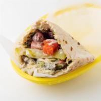 Manhattan Sandwich (vegetarian) · Falafel, Hummus, Baba Ganouj, and Tabbouleh: served in a pita pocket with lettuce, tomatoes,...