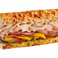 #26 Turkey, Ham & Cheddar · 1/4 lb. combination of premium meats with mayo, served Togo’s Style.
