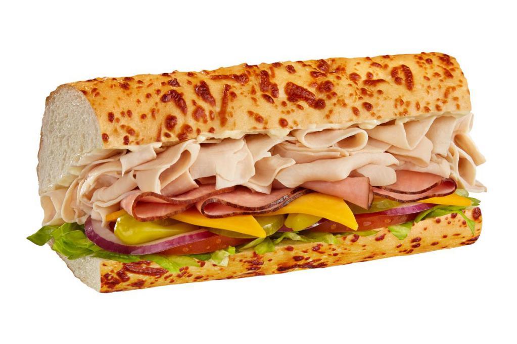 #26 Turkey, Ham & Cheddar · Premium meats with mayo and cheddar, served Togo’s Style