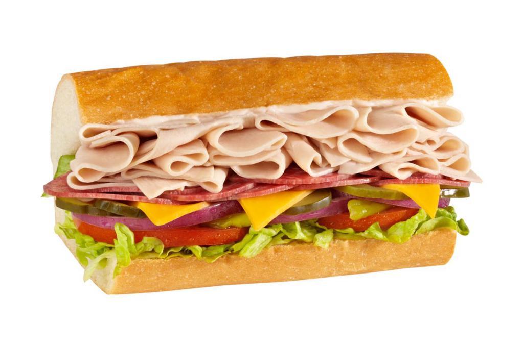 #4 Turkey, Salami & Cheddar · Combination of premium meats & cheddar with mayo, served Togo’s Style