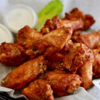 Chicken Wings · Served with ranch dressing.