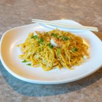 Garlic Noodle with Shirmp · Garlic noodle with shrimp made with fresh garlics *extra charge with fried egg