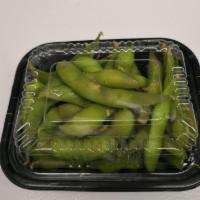 Edamame · Boiled green soybean with light salt.