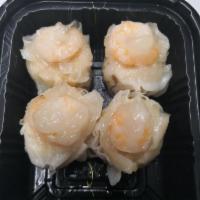 Jumbo Shrimp Shumai · Steamed shrimp dumpling.