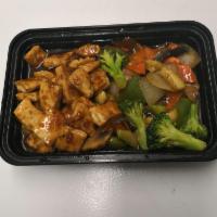 Chicken Hibachi · Prepared on the grill table. Served with broccoli, zucchini, carrot, onion, green peppers, r...