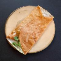 Special Rava Masala Dosa · Cream of wheat crepe with onions and chilies and potato masala.