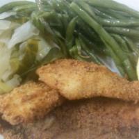 Farm Raised Catfish Fillet · Deep fried or grilled and served with our homemade tarter sauce.