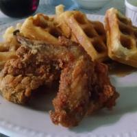 Wednesday-Chicken & Waffles · Crispy Chicken & Our light Fluffy Waffles