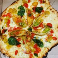 SPECIAL: PIZZA PRIMAVERA (12 inch size) · San Marzano DOP TOMATOES ,mozzarella Fior di latte, crunchy Zucchini Flowers and Whipped BUF...