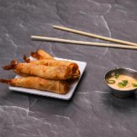 5 Pieces Shrimp Blanket · Spring rolls, shrimp and served with Thai sauce.