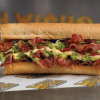 Ultimate BLT · 6 slices of smoked bacon, fresh lettuce, tomatoes and avocado, with roasted garlic aioli on ...