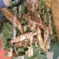 Salmon Caesar Salad · Grilled or blackened on romaine lettuce. Include lettuce, tomato, bell peppers, onion, chees...