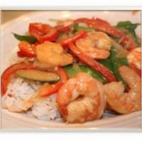 Spicy Jalapeno Shrimp · Hot and spicy.