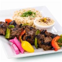 Beef Filet Kabob · 2 skewers of our perfectly cooked USDA Choice beef tenderloin served with choice of side.