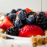 the parfait · greek yogurt | granola | fresh seasonal berries | clover honey drizzle