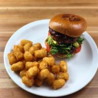 the beyond veggie burger · vegan 'beyond burger' | wild baby arugula | tomato jam | roma tomato | guacamole | choice of...